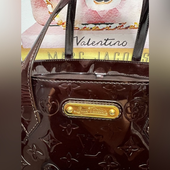 ⭐️ - Louis Vuitton Amarante Vernis Wilshire MM Handbag-SN3160 - Picture 12 of 13